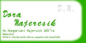 dora majercsik business card